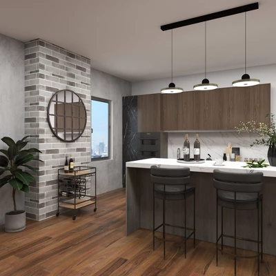 Metal And Wood 2 Tiered Wine Rack Chart Gray - Olivia & May 20 Metal And Wood 2 Tiered Wine Rack Chart Gray - Olivia & May - Image 18