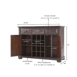 Crosley Alexandria Buffet - Vintage Mahogany -Restaurant Furniture Store GUEST 1f0e78ad 1678 47f1 89d0 c3baaab171c8