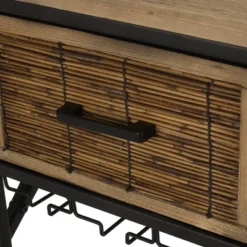 Boster Boho Industrial 8 Bottle Wine Rack Console Table With Storage Natural/Black - Christopher Knight Home -Restaurant Furniture Store GUEST 2015cf11 632f 43b8 bdc7 2690997c9917