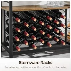 Yaheetech Home Bar Industrial Wine Rack Table With Glass Holder, Wine Bar Cabinet, Rustic Brown -Restaurant Furniture Store GUEST 20470a51 3868 4b86 b4d1 0ead1ba7e300