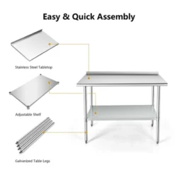 Costway Stainless Steel Table For Prep & Work W/ Backsplash 21 Costway Stainless Steel Table For Prep & Work W/ Backsplash -Restaurant Furniture Store GUEST 20fd9c1f 737b 4115 93d1 eb8de0070ddf