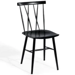 Costway Set Of 2 Dining Side Chairs Chairs Armless Cross Back Kitchen Bistro Caf -Restaurant Furniture Store GUEST 2139b1ce 578e 40d5 b67f 6b82b6d8f432