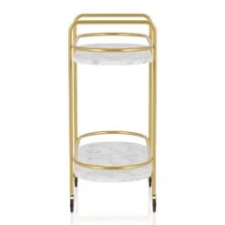 Madronas Serving Carts With Faux Marble Gold Coating/White - MiBasics -Restaurant Furniture Store GUEST 22faf196 810d 4079 959b 96f9ad17e6e4