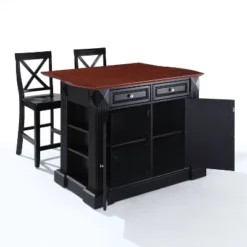 Coventry Drop Leaf Top Kitchen Island With X-Back Stools Black - Crosley 18 Coventry Drop Leaf Top Kitchen Island With X-Back Stools Black - Crosley -Restaurant Furniture Store GUEST 230cba4f be5f 4f6f 8d21 3a372dabf036