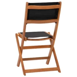 Emma And Oliver Set Of Two Weather Resistant All Natural Acacia Wood Folding Bistro Chairs With Textilene Mesh Seats And Backs -Restaurant Furniture Store GUEST 23237144 4616 4a78 bbc0 ed3e0e44667c