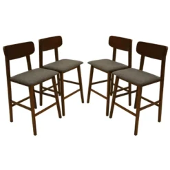Zenvida Mid Century Counter Height Dining Table Set, Square Solid Wood Table And Chairs -Restaurant Furniture Store GUEST 2349b3c8 4fe2 46cd 920d fb111256c4d7