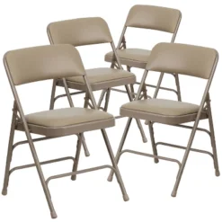 Flash Furniture 4 Pack HERCULES Series Curved Triple Braced & Double Hinged Upholstered Metal Folding Chair -Restaurant Furniture Store GUEST 23bacc68 896b 471b a75c fc0a16b1e9b0