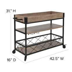 Emma And Oliver Light Oak Wood Kitchen Bar Cart, Stemware Rack And Locking Casters -Restaurant Furniture Store GUEST 23e63120 9e58 426a 9ada a36cca3692ab