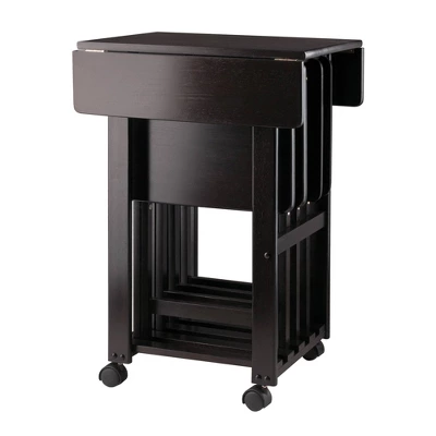 5pc Sophia Snack Tray Set Coffee - Winsome 8 5pc Sophia Snack Tray Set Coffee - Winsome - Image 6