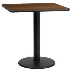 Emma And Oliver 30" Square Laminate Table Top With 18" Round Table Height Base -Restaurant Furniture Store GUEST 24bbad15 99d2 465f 8921 11475c2f6219