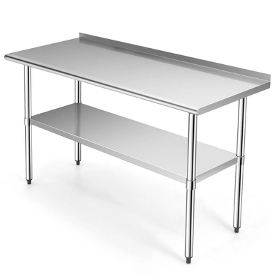 Costway Stainless Steel Table For Prep & Work W/ Backsplash 14 Costway Stainless Steel Table For Prep & Work W/ Backsplash - Image 12