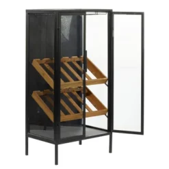 Contemporary Wood Standing Wine Rack Black - Olivia & May -Restaurant Furniture Store GUEST 2682799c 8a2c 40fe 81e9 69e3e0b727f3