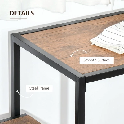 HOMCOM Industrial 3-Piece Dining Table And 2 Chair Set For Small Space In The Dining Room Or Kitchen 7 HOMCOM Industrial 3-Piece Dining Table And 2 Chair Set For Small Space In The Dining Room Or Kitchen - Image 5