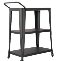 3 Tiered Harold Industrial Metal Dining Cart Black - AC Pacific -Restaurant Furniture Store GUEST 275a2722 bfc1 478a aee2 9a30fa610e33