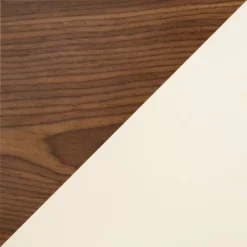 Set Of 2 Grotto Mid Century Modern Barstools Faux Leather Walnut/Cream - LumiSource -Restaurant Furniture Store GUEST 283d8a56 697d 4599 95f3 e23e4cd91591