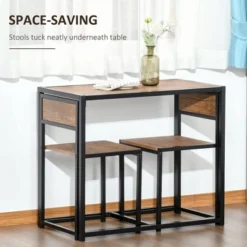 HOMCOM Industrial 3-Piece Dining Table And 2 Chair Set For Small Space In The Dining Room Or Kitchen 12 HOMCOM Industrial 3-Piece Dining Table And 2 Chair Set For Small Space In The Dining Room Or Kitchen -Restaurant Furniture Store GUEST 29988e9c 6ca4 4f65 9113 4ee77e46fa74