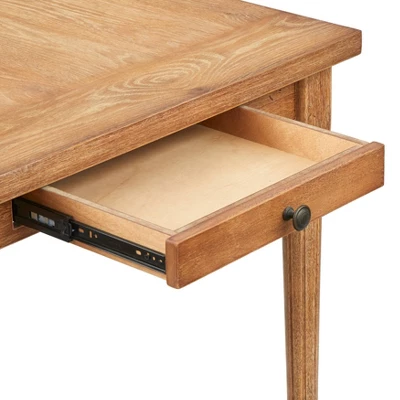 59" Toscana Wide Rectangular Dining Table With Drawers Driftwood - Lifestorey 6 59" Toscana Wide Rectangular Dining Table With Drawers Driftwood - Lifestorey - Image 4