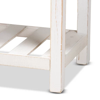 Deacon And Wood 2 Door Dining Room Buffet White/Brown - Baxton Studio 7 Deacon And Wood 2 Door Dining Room Buffet White/Brown - Baxton Studio - Image 5