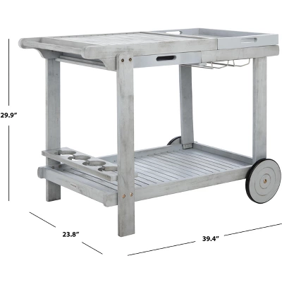 Orland Tea Trolley - Grey - Safavieh 8 Orland Tea Trolley - Grey - Safavieh - Image 6