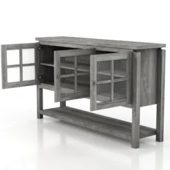 Carita Transitional Windowpane Cabinets Buffet - HOMES: Inside + Out -Restaurant Furniture Store GUEST 2aa78992 0f39 4ee8 92a9 7d1e9f3c861a