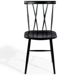 Costway Set Of 2 Dining Side Chairs Chairs Armless Cross Back Kitchen Bistro Caf -Restaurant Furniture Store GUEST 2b3837b1 6e95 43d7 8db0 a22bbdb13f99