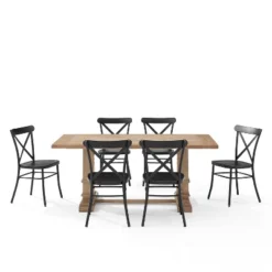 7pc Joanna Dining Set With 4 Camille Chairs Matte Black - Crosley 21 7pc Joanna Dining Set With 4 Camille Chairs Matte Black - Crosley -Restaurant Furniture Store GUEST 2bd8bdcf 58ea 44a8 8d10 fbe9b3619fd7
