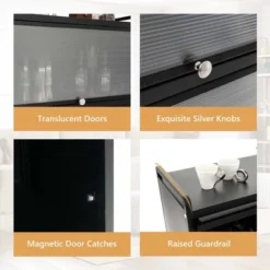 Costway 5-Tier Kitchen Baker's Rack Storage Cabinet Mobile Microwave Stand Flip-up Doors 19 Costway 5-Tier Kitchen Baker's Rack Storage Cabinet Mobile Microwave Stand Flip-up Doors -Restaurant Furniture Store GUEST 2bf45318 13aa 4694 8c9e 05208f591762