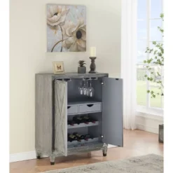 Gray Forest 2 Door Wine Cabinet Gray White Washed - Treasure Trove Accents 14 Gray Forest 2 Door Wine Cabinet Gray White Washed - Treasure Trove Accents -Restaurant Furniture Store GUEST 2c6fb68a 718c 49c9 93bf 15766fbd2466