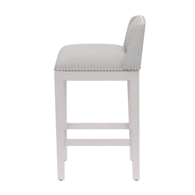 Set Of 2 26" Bronn Non Swivel Counter Height Barstools White /Silver - Hillsdale Furniture 12 Set Of 2 26" Bronn Non Swivel Counter Height Barstools White /Silver - Hillsdale Furniture - Image 10