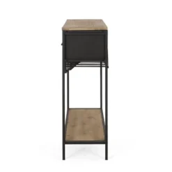 Boster Boho Industrial 8 Bottle Wine Rack Console Table With Storage Natural/Black - Christopher Knight Home -Restaurant Furniture Store GUEST 2c823d74 1f37 40da 8036 919c356c1c0a