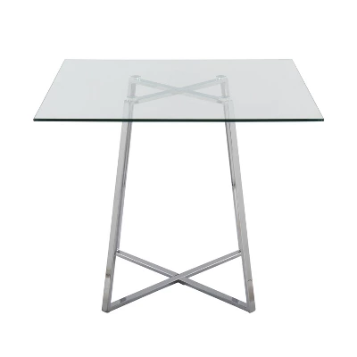 36" Cosmo Square Dining Table Glass - LumiSource 5 36" Cosmo Square Dining Table Glass - LumiSource - Image 3