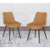 Set Of 2 Cooly Tufted Faux Leather Dining Chairs Camel - Abbyson Living -Restaurant Furniture Store GUEST 2cdf3c29 b247 4832 ae71 b4d3a74c6734