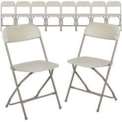 Emma And Oliver Set Of 10 Stackable Folding Plastic Chairs - 650 LB Weight Capacity -Restaurant Furniture Store GUEST 2cf162e8 d5fe 4b09 8f71 70b1ff710f33