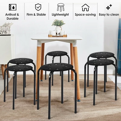 Costway Set Of 6 Portable Plastic Stack Stools Backless Classroom Seating 9 Costway Set Of 6 Portable Plastic Stack Stools Backless Classroom Seating - Image 7