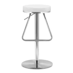 22" Nostalgic Plush Adjustable Barstool White - ZM Home -Restaurant Furniture Store GUEST 2d627afc 35c8 4354 baeb add71fe62aa7