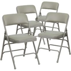 Flash Furniture 4 Pack HERCULES Series Curved Triple Braced & Double Hinged Upholstered Metal Folding Chair -Restaurant Furniture Store GUEST 2d8afbaf 4426 4d46 94a2 722c8c59aa83