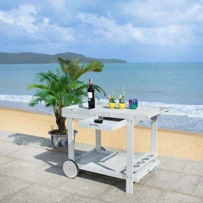 Orland Tea Trolley - Grey - Safavieh 5 Orland Tea Trolley - Grey - Safavieh - Image 3