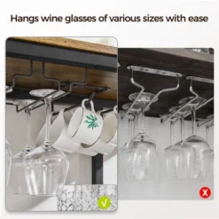 Yaheetech Home Bar Industrial Wine Rack Table With Glass Holder, Wine Bar Cabinet, Rustic Brown -Restaurant Furniture Store GUEST 2e24051e b872 47d8 bd46 0bd1fc175b54