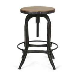 2pc Farmdale Industrial Firwood Adjustable Height Swivel Counter Height Barstools Antique Natural/Pewter - Christopher Knight Home -Restaurant Furniture Store GUEST 2ea1652e 6ade 4832 b213 d35059bc5c47