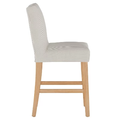 Kendra Slipcover Counter Height Barstool Oxford Stripe Taupe - Skyline Furniture 4 Kendra Slipcover Counter Height Barstool Oxford Stripe Taupe - Skyline Furniture - Image 2