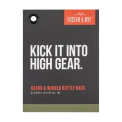 Foster & Rye Gears And Wheels Countertop Wine Rack, High Quality Plastic Wine Bottle Holder, Holds 6 Standard Wine Bottles, 3.2" X 5.2" X 13.5" -Restaurant Furniture Store GUEST 2f56b29d b5eb 4c2e a0cf 9e0a52e5b2c0