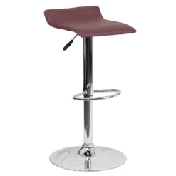 Emma And Oliver Solid Wave Seat Vinyl Adjustable Height Barstool With Chrome Base -Restaurant Furniture Store GUEST 2f9d8ce4 ccd5 48f0 b1d0 b8516e76f83a