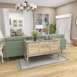 Glam Mirrored Sideboard Silver - Olivia & May -Restaurant Furniture Store GUEST 2fcad9e1 3252 488e 946e 3b54ca2260ad