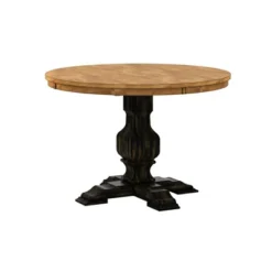 Delaney Two Toned Round Solid Wood Top Dining Table - Inspire Q -Restaurant Furniture Store GUEST 32a66017 978d 4b4d 97e4 a961fc6f3cf6