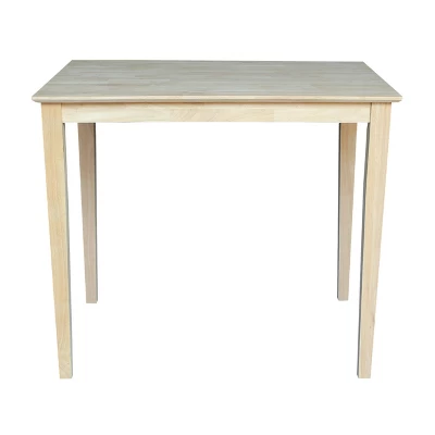 30" X 42" Solid Wood Counter Height Table Unfinished - International Concepts 3 30" X 42" Solid Wood Counter Height Table Unfinished - International Concepts