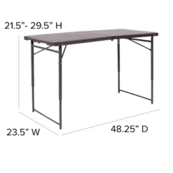 Emma And Oliver 4-Foot Height Adjustable Bi-Fold Dark Gray Plastic Folding Table With Handle 15 Emma And Oliver 4-Foot Height Adjustable Bi-Fold Dark Gray Plastic Folding Table With Handle -Restaurant Furniture Store GUEST 348f9381 cca2 485a 905e 235589da8d71
