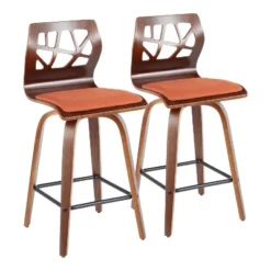 Set Of 2 Folia Mid-Century Modern Counter Height Barstools - LumiSource -Restaurant Furniture Store GUEST 3682f893 16b4 41d8 8a7b 7bdfae867d3d