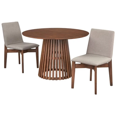 3pc Pavia Dining Set Walnut - Lifestorey 8 3pc Pavia Dining Set Walnut - Lifestorey - Image 6