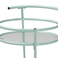Newell Metal 2 Tier Kitchen Cart Mint Green/Black - Baxton Studio -Restaurant Furniture Store GUEST 36bf1820 0813 4966 be98 6ad414ca7c4b