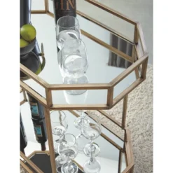 Daymont Bar Cart Gold Finish - Signature Design By Ashley -Restaurant Furniture Store GUEST 36db2835 6069 4999 a5bb 28463dbeb300